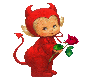 Cute lil Devil wuth rose