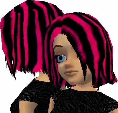 Black With Pink Streaks