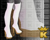 {K} Long White Boots