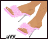 Baby Pink  fur Slippers