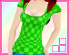 [f] Green Checkered Tee