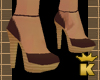 {K} Brown Platform Pumps