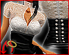 Leather Dress Blk/Creme