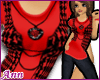ANN Vested Tee Jean RED