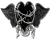Love and hate Heart blk