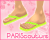 *Pc* Lime Flip Flops