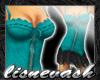 (L) Teal Black Min Dress