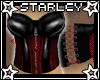 Vinyl Mesh Corset - Red
