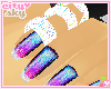 *Rainbow White Tri Rings