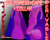 (PX)Derivable Full Fishtail Dress+Collar+Cape 