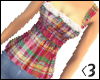 [H] SummerPlaid LaceTank