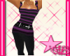 Dark Pink Top+3/4Jeans