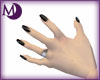 Product Image for Black Nails Silver Rings