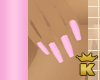 {K} Pink Long Nails