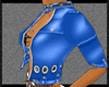 leather jacket blue