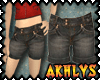 Dark denim short