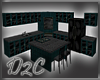 Full Kitchen Green Tile