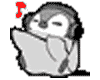 Penguin with headset