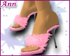 ANN Maribou Mules PINK