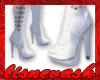 (L) White Knee High Boot