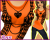 ANN Vested Tee Jean ORNG