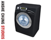 Black Washing Machine