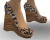Leopard Peep Toe Wedge