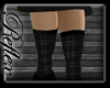 [R] Plaid Black Stocking