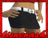 (L) Black PD Mini Skirt