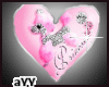 aYY- Poodle diamond heart ring