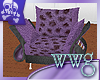 WWG Purple Leopard Chair