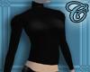 Black Ribbed Turtleneck