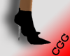 CGG blkAnkl BootsWSilver