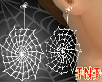 Silver Spiderweb Earring