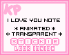 Mini I Love You Note <3
