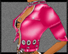 leather jacket pink