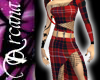 Red Tartan Cut-Out Dress