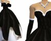 black/white fashion gown
