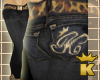 {K} Denim Leopard Belt