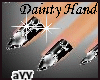 aYY-Dainty Hand Diamond Nails Black