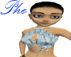 Blue Stone Scarf Crop