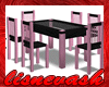 &pound;&igrave;&ccedil; Black/Pink DiningSet