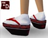 Black red and white Geta
