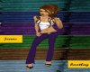 Purple Bootleg Jeans