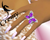 &curren;C&curren;Purple butterfly ring