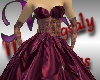 Maroon Elegant Ball Gown