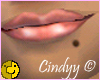 Beauty mark under mouth