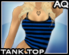 *AQ*Striped Tank Blue