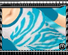 x-Tee Blue Zebra Print