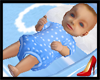 baby boy in blue crib